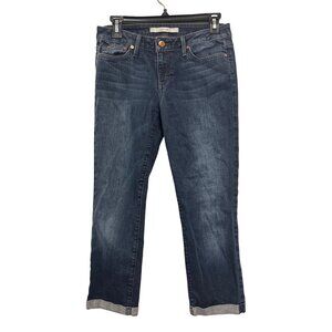 Joes Jeans Womens Size 31 Medium Wash Cuffed Straight Leg Jeans Denim